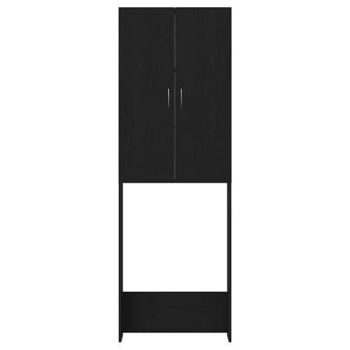 Fekete tölgy színű mosógépszekrény 64 x 25,5 x 190 cm