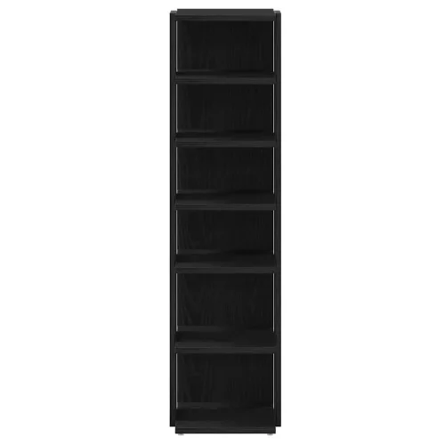 2 db fekete tölgy szerelt fa cipőszekrény 25x27x102 cm