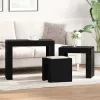 Fészekasztal 3 pcs Musta tammi 61 x 30 x 50 cm Faanyag