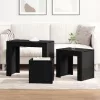 Fészekasztal 3 pcs Musta tammi 61 x 30 x 50 cm Faanyag