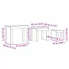 Fészekasztal 3 pcs Musta tammi 61 x 30 x 50 cm Faanyag