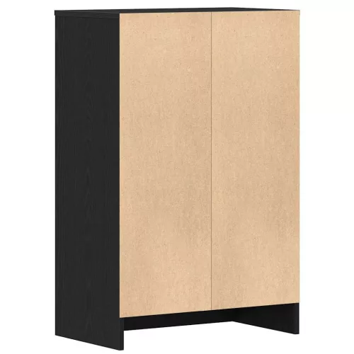 Fekete tölgy szerelt fa cipőszekrény 60x35x92 cm