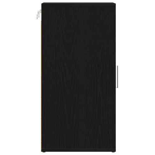 2 db fekete tölgy szerelt fa cipőszekrény 32x35x70 cm