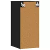 2 db fekete tölgy szerelt fa cipőszekrény 32x35x70 cm