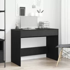 Fekete tölgyszínű szerelt fa íróasztal 101x50x76,5 cm