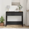 Fekete tölgyszínű szerelt fa dohányzóasztal 89x41x76,5 cm