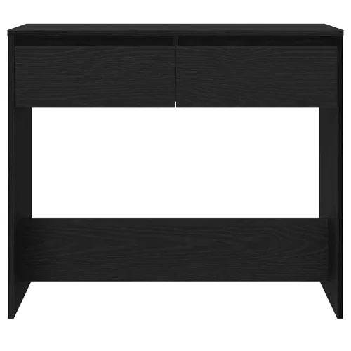 Fekete tölgyszínű szerelt fa dohányzóasztal 89x41x76,5 cm