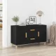 Fekete tölgy szerelt fa tálalószekrény 100 x 36 x 60 cm