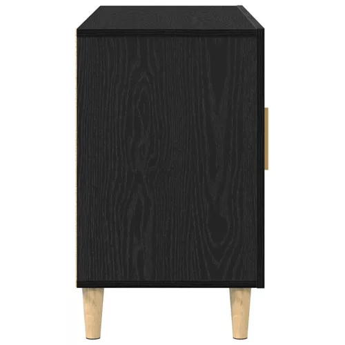Fekete tölgy szerelt fa tálalószekrény 100 x 36 x 60 cm