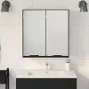 Fürdőszobai tükrös szekrény Musta tammi 64 x 20 x 67 cm Faanyag