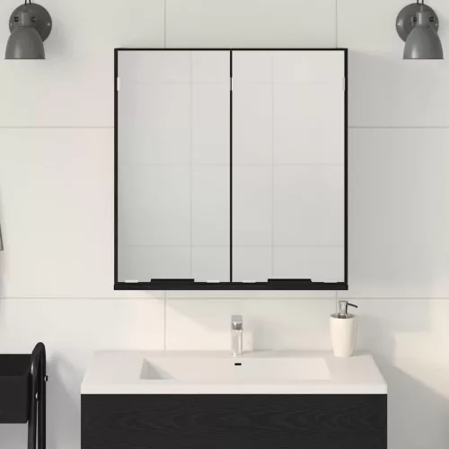 Fürdőszobai tükrös szekrény Musta tammi 64 x 20 x 67 cm Faanyag