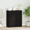 Széf 2 pcs Musta tammi 30 x 30 x 70 cm Faanyag