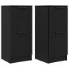 Széf 2 pcs Musta tammi 30 x 30 x 70 cm Faanyag