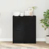 Széf 2 pcs Musta tammi 30 x 30 x 70 cm Faanyag