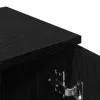 Széf 2 pcs Musta tammi 30 x 30 x 70 cm Faanyag