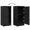Széf 2 pcs Musta tammi 30 x 30 x 70 cm Faanyag