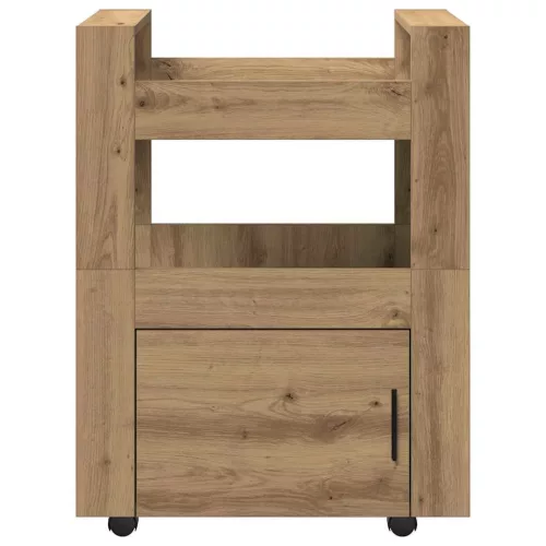 Konyhai kocsi kézműves tölgy 60 x 45 x 80 cm Faanyag