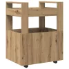 Konyhai kocsi kézműves tölgy 60 x 45 x 80 cm Faanyag