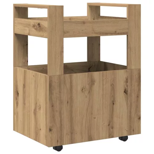 Konyhai kocsi kézműves tölgy 60 x 45 x 80 cm Faanyag