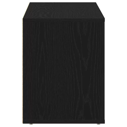 Fekete tölgyfa cipőpad 100 x 35 x 45 cm rétegelt fából