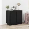 Modern Büfé Oldalszekrény Musta tammi 80 x 34 x 75 cm Faanyag