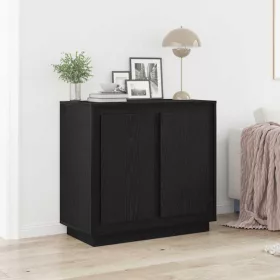   Modern Büfé Oldalszekrény Musta tammi 80 x 34 x 75 cm Faanyag