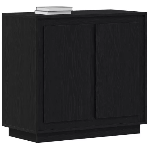 Modern Büfé Oldalszekrény Musta tammi 80 x 34 x 75 cm Faanyag