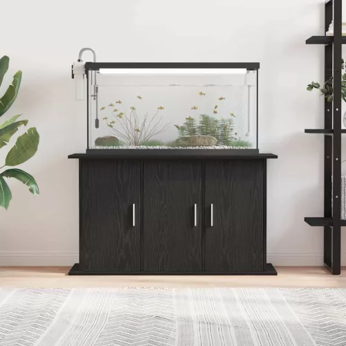 Fekete tölgyfa akváriumállvány 101 x 41 x 58 cm