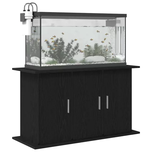 Fekete tölgyfa akváriumállvány 101 x 41 x 58 cm