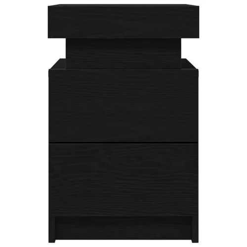 Éjjeli szekrény 2 pcs Musta tammi 35 x 39 x 55 cm Faanyag