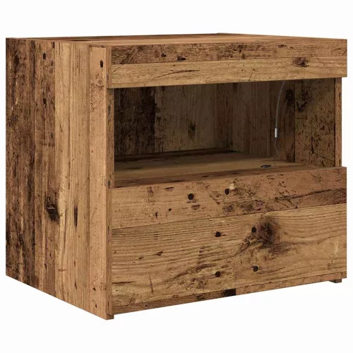 Éjjeli Szekrény fiókkal 2 pcs Régi fa 50 x 40 x 45 cm Faanyag