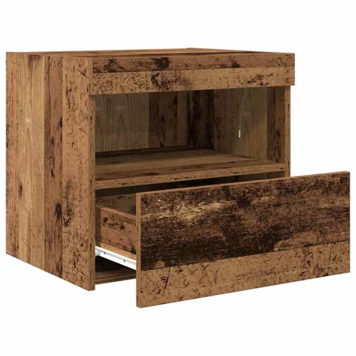 Éjjeli Szekrény fiókkal 2 pcs Régi fa 50 x 40 x 45 cm Faanyag