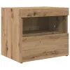 Éjjeli Szekrény 2 pcs kézműves tölgy 50 x 40 x 45 cm Faanyag