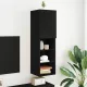 TV szekrény LED -es lámpákkal Fekete 30.5 x 30 x 102 cm Faanyag