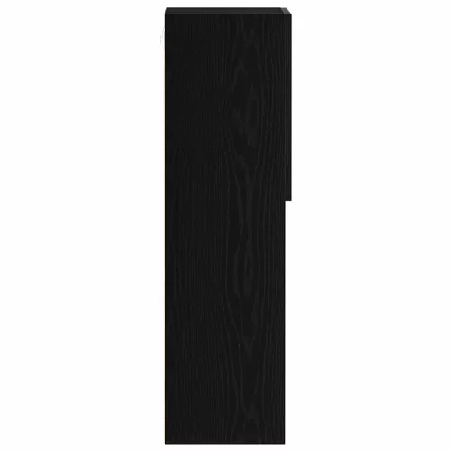 TV szekrény LED -es lámpákkal Fekete 30.5 x 30 x 102 cm Faanyag