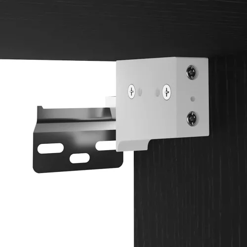 TV szekrény LED -es lámpákkal Fekete 30.5 x 30 x 102 cm Faanyag