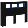 LED ágytámla Musta tammi 140 x 18,5 x 103,5 cm Faanyag