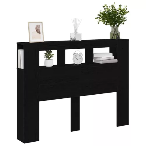 LED ágytámla Musta tammi 140 x 18,5 x 103,5 cm Faanyag