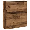 Cipőszekrény tárolóval Régi fa 80 x 21 x 87.5 cm Faanyag