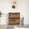 Cipőszekrény tárolóval Régi fa 80 x 21 x 87.5 cm Faanyag