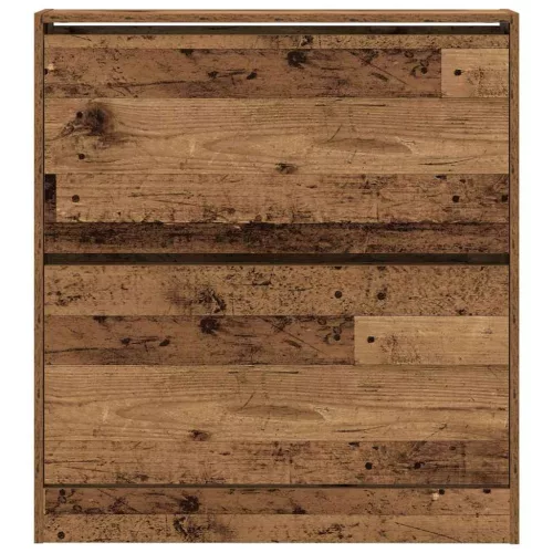 Cipőszekrény tárolóval Régi fa 80 x 21 x 87.5 cm Faanyag