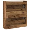 Cipőszekrény tárolóval Régi fa 80 x 21 x 87.5 cm Faanyag