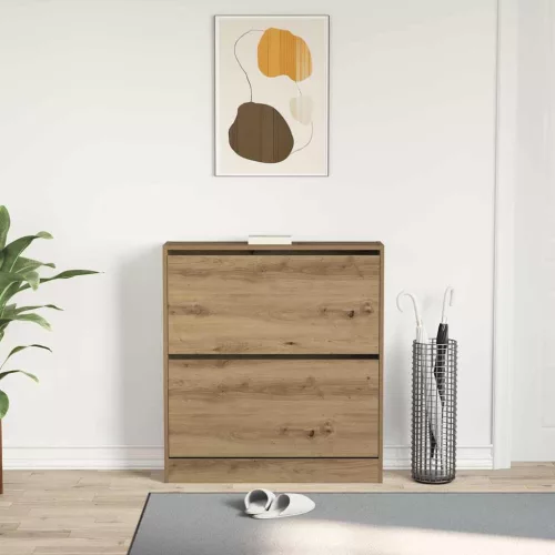 Cipőszekrény tárolóval Füstölt tölgy 80 x 21 x 87.5 cm Faanyag
