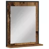 Fürdőszobai tükör polcokkal Régi fa 50 x 12 x 60 cm Faanyag