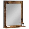 Fürdőszobai tükör polcokkal Régi fa 50 x 12 x 60 cm Faanyag