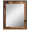 Fürdőszobai tükör polcokkal Régi fa 50 x 12 x 60 cm Faanyag