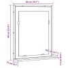 Fürdőszobai tükör polcokkal Régi fa 50 x 12 x 60 cm Faanyag