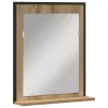 Fürdőszobai tükör kézműves tölgy 50 x 12 x 60 cm Faanyag