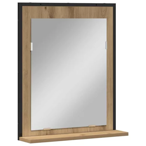 Fürdőszobai tükör kézműves tölgy 50 x 12 x 60 cm Faanyag