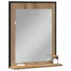 Fürdőszobai tükör kézműves tölgy 50 x 12 x 60 cm Faanyag